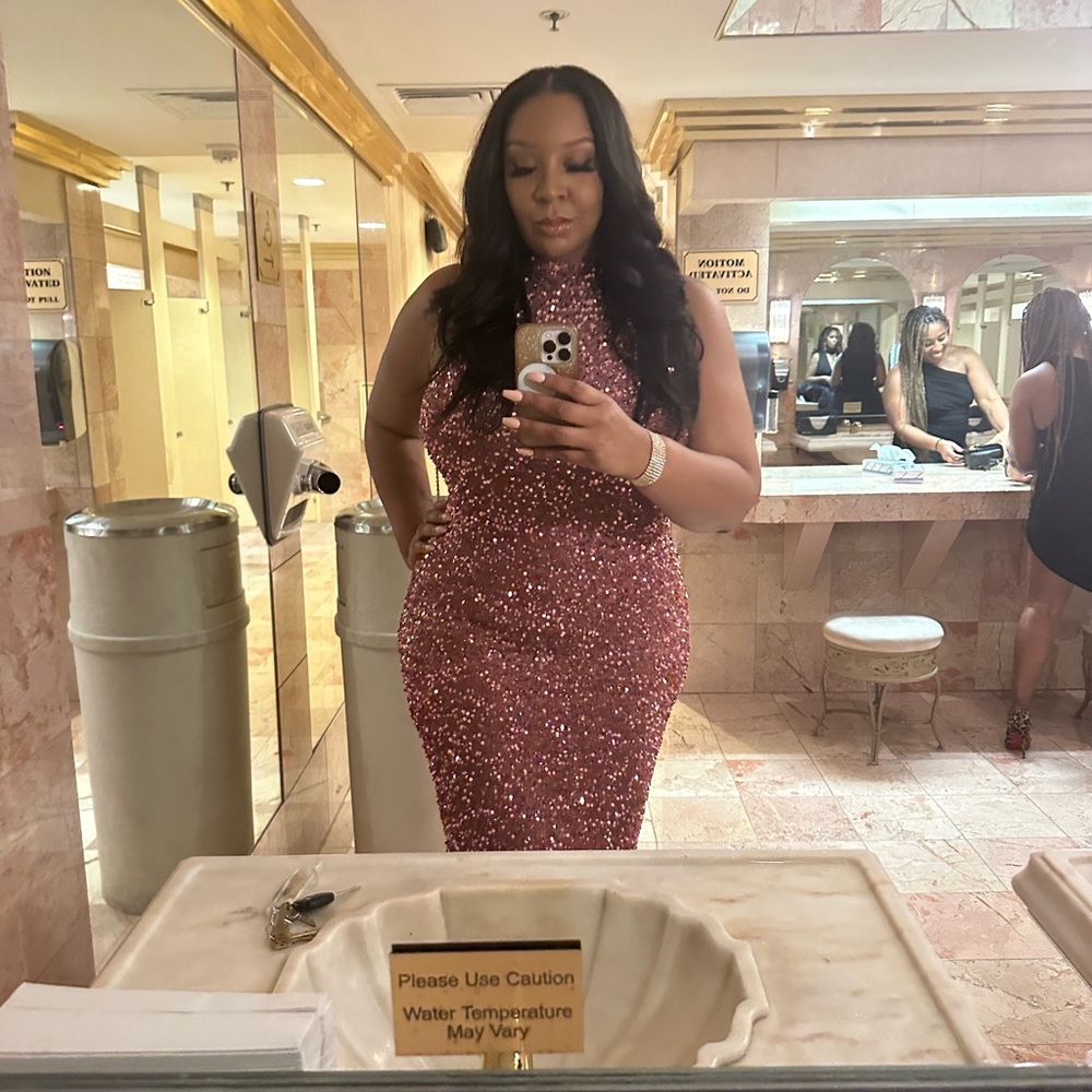 Sparkling Pink Sequin Dress